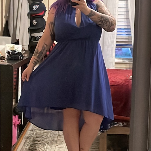 Shimmering purple high low Double Zero dress - Picture 8 of 8